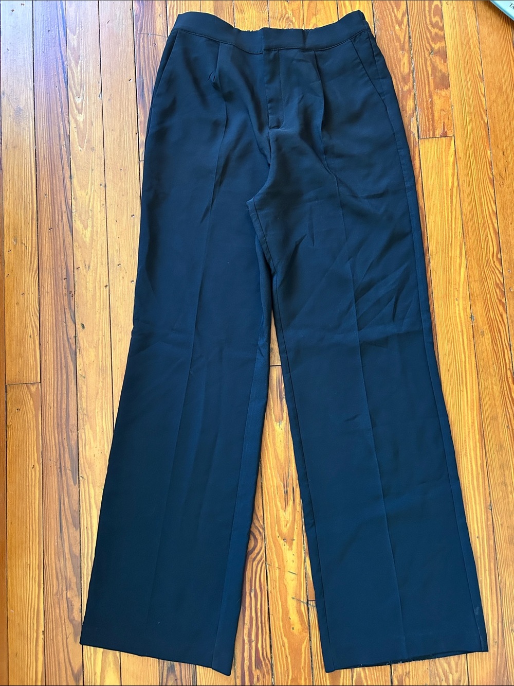 Women’s Classic Black Dress Pants - Timeless wide Leg, professional wear